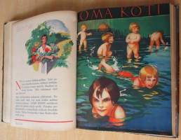 OMA KOTI Perhelehti 1931 vuosikerta + lahjalehti vuodelta 1931 : Kannet kuvittanut Martta Wendelin