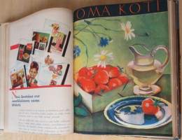 OMA KOTI Perhelehti 1931 vuosikerta + lahjalehti vuodelta 1931 : Kannet kuvittanut Martta Wendelin