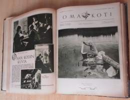 OMA KOTI Perhelehti 1931 vuosikerta + lahjalehti vuodelta 1931 : Kannet kuvittanut Martta Wendelin
