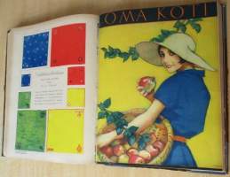 OMA KOTI Perhelehti 1931 vuosikerta + lahjalehti vuodelta 1931 : Kannet kuvittanut Martta Wendelin