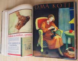OMA KOTI Perhelehti 1931 vuosikerta + lahjalehti vuodelta 1931 : Kannet kuvittanut Martta Wendelin