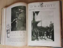 OMA KOTI Perhelehti 1931 vuosikerta + lahjalehti vuodelta 1931 : Kannet kuvittanut Martta Wendelin