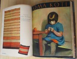 OMA KOTI Perhelehti 1931 vuosikerta + lahjalehti vuodelta 1931 : Kannet kuvittanut Martta Wendelin