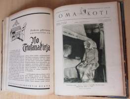 OMA KOTI Perhelehti 1931 vuosikerta + lahjalehti vuodelta 1931 : Kannet kuvittanut Martta Wendelin