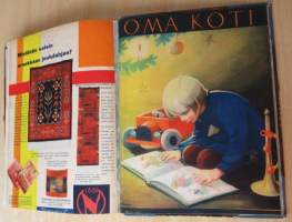 OMA KOTI Perhelehti 1931 vuosikerta + lahjalehti vuodelta 1931 : Kannet kuvittanut Martta Wendelin