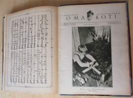 OMA KOTI Perhelehti 1931 vuosikerta + lahjalehti vuodelta 1931 : Kannet kuvittanut Martta Wendelin