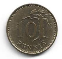 10 penniä  1967