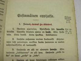 Kieliopin alkeita - oppikirja koe  - Etupäässä neli-osastoisten kansakoulujen tarpeeksi Toimitti A. Raitio 1912