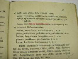 Kieliopin alkeita - oppikirja koe  - Etupäässä neli-osastoisten kansakoulujen tarpeeksi Toimitti A. Raitio 1912