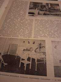 Kotiliesi N.o 18, syyskuu 2 1932. Perintö oikeuden uudistamisesta leipomis välineiden säilytykseen.3 sivua sairaala potilaiden askartelusta ja opinnoista ym.ym.
