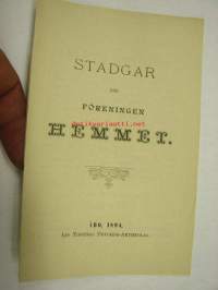 Stadgar för Föreningen Hemmet 1894 -säännöt vanhainkotiyhdistykselle