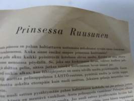 Prinsessa Ruusunen - Prinsessan Törnrosa -Kuvataide - Bildkonst -lautapelin ohjeet