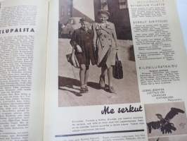 Lasten Maailma 1956 nr 9, tehtäviä, tarinoita, sarjakuvia, päätoimittaja Markus Rautio, kuvituksia mm. Maija Karma, Tekstejä Aila Nissinen, Koira Koipeliini...