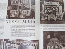 Lasten Maailma 1956 nr 9, tehtäviä, tarinoita, sarjakuvia, päätoimittaja Markus Rautio, kuvituksia mm. Maija Karma, Tekstejä Aila Nissinen, Koira Koipeliini...
