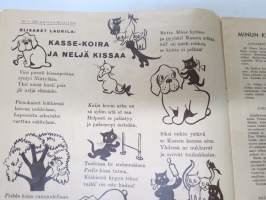 Lasten Maailma 1951 nr 1, tehtäviä, tarinoita, sarjakuvia, päätoimittaja Markus Rautio, kuvituksia mm. Maija Karma, Tekstejä Aila Nissinen, Walt Disney...