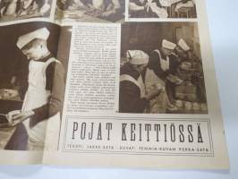 Lasten Maailma 1951 nr 1, tehtäviä, tarinoita, sarjakuvia, päätoimittaja Markus Rautio, kuvituksia mm. Maija Karma, Tekstejä Aila Nissinen, Walt Disney...