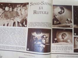 Lasten Maailma 1952 nr 1, tehtäviä, tarinoita, sarjakuvia, päätoimittaja Markus Rautio, kuvituksia mm. Maija Karma, Tekstejä Aila Nissinen, Uusi nukketeatteri...