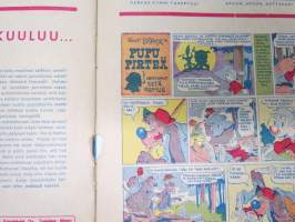 Lasten Maailma 1952 nr 1, tehtäviä, tarinoita, sarjakuvia, päätoimittaja Markus Rautio, kuvituksia mm. Maija Karma, Tekstejä Aila Nissinen, Uusi nukketeatteri...