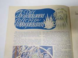 Lasten Maailma 1948 nr 1, tehtäviä, tarinoita, sarjakuvia, päätoimittaja Markus Rautio, Varjokuvia, Pupu Pirteä, ym.