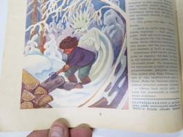 Lasten Maailma 1948 nr 1, tehtäviä, tarinoita, sarjakuvia, päätoimittaja Markus Rautio, Varjokuvia, Pupu Pirteä, ym.