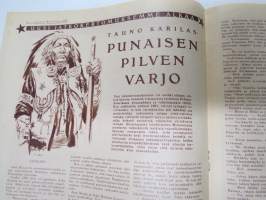 Lasten Maailma 1948 nr 1, tehtäviä, tarinoita, sarjakuvia, päätoimittaja Markus Rautio, Varjokuvia, Pupu Pirteä, ym.