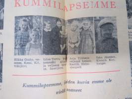 Lasten Kuvalehti 1947 nr 4-5, uskonnollinen lastenlehti, sis. mm. kuvalllisen esittelyn kummilapsista, ym.