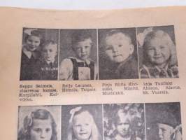 Lasten Kuvalehti 1947 nr 4-5, uskonnollinen lastenlehti, sis. mm. kuvalllisen esittelyn kummilapsista, ym.