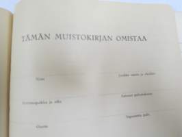 Sotilasmuistoja -käyttämätön 1930-luvun kirja lauluja, vitsejä, huumoria ym. varten, etulehdillä kompassi m/34 esittely, ampumatulokset taulukko
