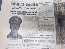 Turun Sanomat 28.10.1942, Rommel ensimmäisen kierroksen voittaja, Loistava merivoitto japanilaisille, Hävittäjämme pudottaneet ainakin 9 lentokonetta...