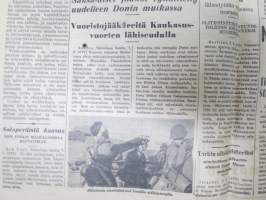 Turun Sanomat 8.8.1942, Timoshenkon joukot kärsineet raskaan tappion, Von Bock tavoittelee Stalingradia, Kondiittori Adolf Suszycki kaatunut - kuolinilmoitus,