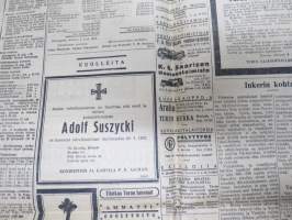 Turun Sanomat 8.8.1942, Timoshenkon joukot kärsineet raskaan tappion, Von Bock tavoittelee Stalingradia, Kondiittori Adolf Suszycki kaatunut - kuolinilmoitus,