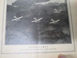 Hakkapeliitta 1927 nr 11 -Ilmailuaiheinen numero mm. 2,5 h Ouluun, Lentoaseen merkitys, Suomen ympärilennosta, Lentokoneet sairashoidon palveluksessa...