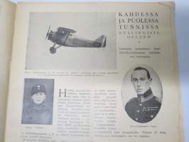 Hakkapeliitta 1927 nr 11 -Ilmailuaiheinen numero mm. 2,5 h Ouluun, Lentoaseen merkitys, Suomen ympärilennosta, Lentokoneet sairashoidon palveluksessa...