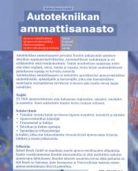 Autotekniikan ammattisanasto: Suomi, Ranska, Englanti, Saksa