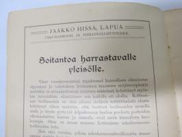 Jaakko Hissa - Urkuharmooni, kantele- ja sitrateollisuusliike Lapualla - Tuoteluettelo v. 1904 (mukana myös soitinten hjoitoa ja käyttöä koskevia ohjeita