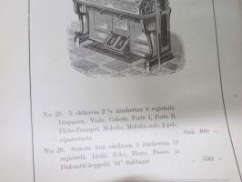 Jaakko Hissa - Urkuharmooni, kantele- ja sitrateollisuusliike Lapualla - Tuoteluettelo v. 1904 (mukana myös soitinten hjoitoa ja käyttöä koskevia ohjeita
