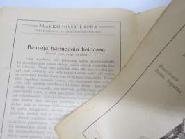 Jaakko Hissa - Urkuharmooni, kantele- ja sitrateollisuusliike Lapualla - Tuoteluettelo v. 1904 (mukana myös soitinten hjoitoa ja käyttöä koskevia ohjeita