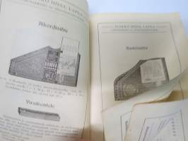 Jaakko Hissa - Urkuharmooni, kantele- ja sitrateollisuusliike Lapualla - Tuoteluettelo v. 1904 (mukana myös soitinten hjoitoa ja käyttöä koskevia ohjeita