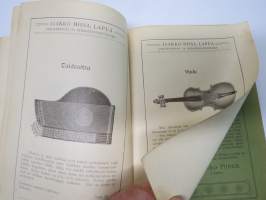 Jaakko Hissa - Urkuharmooni, kantele- ja sitrateollisuusliike Lapualla - Tuoteluettelo v. 1904 (mukana myös soitinten hjoitoa ja käyttöä koskevia ohjeita