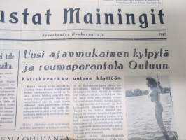 Mustat Mainingit 1947 nr 3 Kevätkauden ilonkannattaja - Pohjois-Suomen Sanomalehtimiesyhdistys (Oulu) -vappujulkaisu