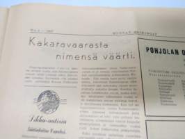 Mustat Mainingit 1947 nr 3 Kevätkauden ilonkannattaja - Pohjois-Suomen Sanomalehtimiesyhdistys (Oulu) -vappujulkaisu