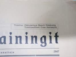 Mustat Mainingit 1947 nr 3 Kevätkauden ilonkannattaja - Pohjois-Suomen Sanomalehtimiesyhdistys (Oulu) -vappujulkaisu