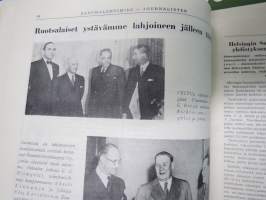 Sanomalehtimies - Journalisten 1950 nr 3-4 + 1949 nr 3-4 + 1945 nr 2-3, 3 eri numeroa yhdessä,mm. kokous Kuopiossa - Kuopion alueen asioita, järjestöasioita...