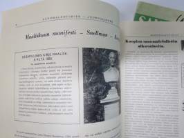 Sanomalehtimies - Journalisten 1950 nr 3-4 + 1949 nr 3-4 + 1945 nr 2-3, 3 eri numeroa yhdessä,mm. kokous Kuopiossa - Kuopion alueen asioita, järjestöasioita...