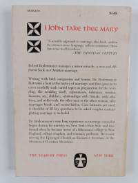 I, John, Take Thee, Mary : A Book of Christian Marriage