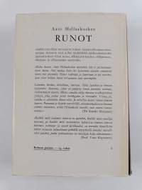 Runot : Runoja ; Nimettömiä lauluja ; Me kaksi ; Elegiasta oodiin ; Maininki ja vaahtopää ; Jääpeili ; Vartiossa ; Uusi runo ; Huojuvat keulat ; Hiljaisuus ; Sarj...