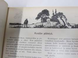 Kesätunnelma I 1915 - Sosialistin Kirjapaino-osuuskunta IL julkaisu, Kansikuva Victor Westerholm "Juhannusilta", Muita kuvittajia mm. Edvin Lydén, A. Luomanen...