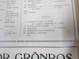 Kesätunnelma I 1915 - Sosialistin Kirjapaino-osuuskunta IL julkaisu, Kansikuva Victor Westerholm "Juhannusilta", Muita kuvittajia mm. Edvin Lydén, A. Luomanen...