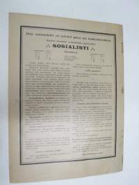 Kuvallisia julkaisuja työväenliikkeen vanhemmilta ajoilta - Sosialistin Kirjapaino-osuuskunta IL julkaisu, mm. lakkovuosi 1905