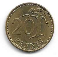 20 penniä  1976